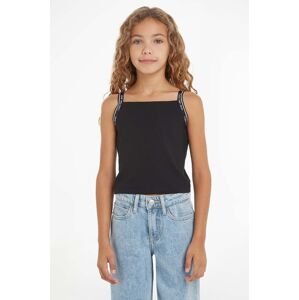Detský top Calvin Klein Jeans čierna farba