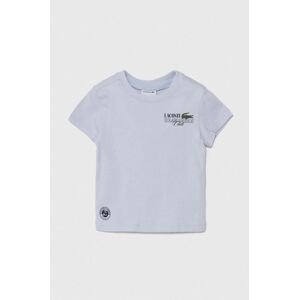 Detské bavlnené tričko Lacoste s potlačou
