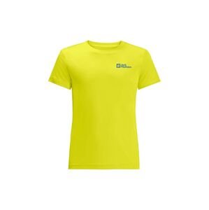 Detské tričko Jack Wolfskin ACTIVE SOLID žltá farba, jednofarebné