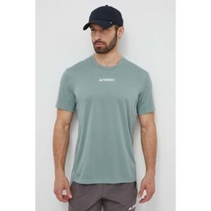 Športové tričko adidas TERREX zelená farba, s potlačou, IP4781