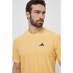 Tréningové tričko adidas Performance žltá farba, jednofarebné, IT5402