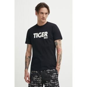 Bavlnené tričko Tiger Of Sweden Dillan pánske, čierna farba, s potlačou, T65617038