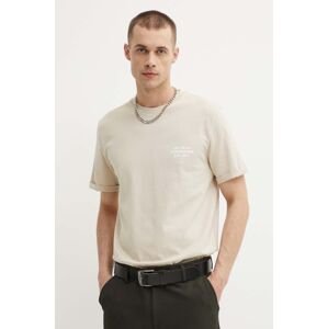 Bavlnené tričko Les Deux pánske, čierna farba, s potlačou, LDM101165