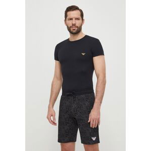 Tričko Emporio Armani Underwear čierna farba, s potlačou, 111035 4R513