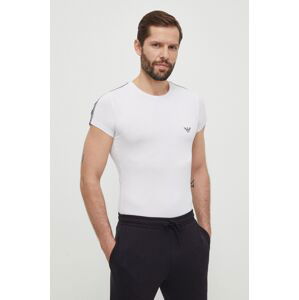 Tričko Emporio Armani Underwear biela farba, s nášivkou, 111035 4R523