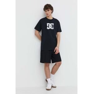 Bavlnené tričko DC Sketchy pánske, čierna farba, s potlačou, ADYZT05357