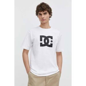 Bavlnené tričko DC Star pánske, biela farba, s potlačou, ADYZT05373