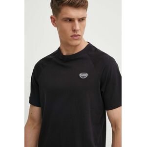 Bavlnené tričko Hummel hmlLGC KAI REGULAR HEAVY T-SHIRT pánske, čierna farba, s nášivkou, 223989