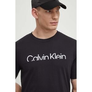 Tričko Calvin Klein Performance pánsky, čierna farba, s potlačou