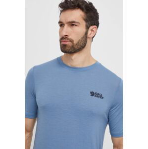 Vlnené tričko Fjallraven Abisko Wool Logo jednofarebné, F86977