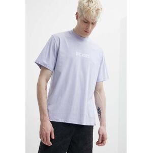 Bavlnené tričko Dickies PATRICK SPRINGS TEE SS pánske, fialová farba, s potlačou, DK0A4YR7