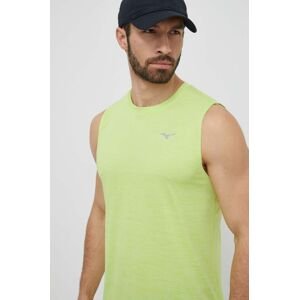 Bežecké tričko Mizuno Impulse Core zelená farba, J2GAB011