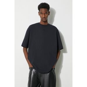 Bavlnené tričko A-COLD-WALL* Essential T-Shirt pánske, čierna farba, s nášivkou, ACWMTS177