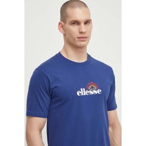 Bavlnené tričko Ellesse Trea T-Shirt pánske, tmavomodrá farba, s potlačou, SHV20126