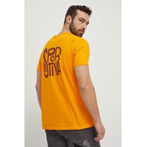 Tričko LA Sportiva Back Logo pánske, oranžová farba, s potlačou, F04102102