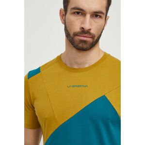 Tričko LA Sportiva Dude pánske, zelená farba, vzorované, F24733732