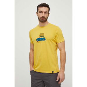 Tričko LA Sportiva Cinquecento pánske, žltá farba, s potlačou, N55735735