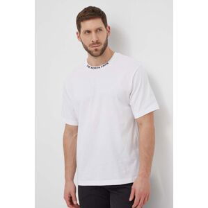 Bavlnené tričko The North Face pánsky, biela farba, s potlačou, NF0A87DDFN41