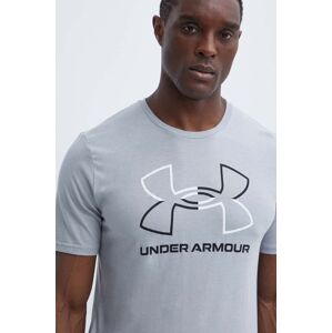 Tričko Under Armour pánsky, šedá farba, vzorovaný