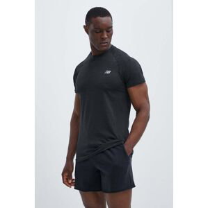 Tréningové tričko New Balance Knit čierna farba, jednofarebné, MT41080BK
