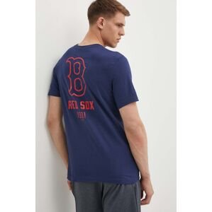 Bavlnené tričko Nike Boston Red Sox pánske, tmavomodrá farba, s potlačou