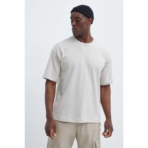 Bavlnené tričko Champion pánske, béžová farba, jednofarebné, 220017