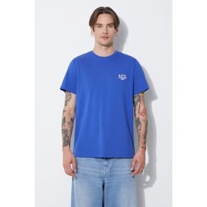 Bavlnené tričko A.P.C. t-shirt raymond pánsky, s nášivkou, COEZC-H26840
