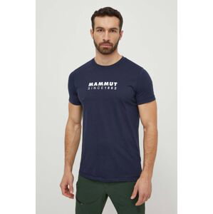 Športové tričko Mammut Mammut Core tmavomodrá farba, s potlačou