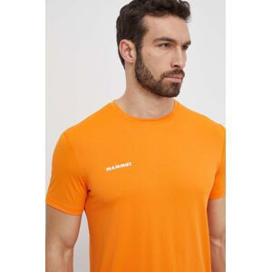 Športové tričko Mammut oranžová farba, jednofarebný