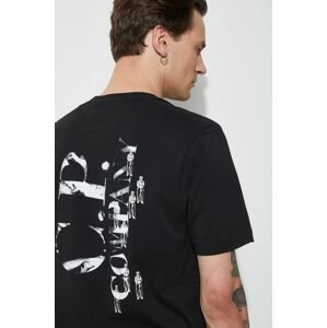 Bavlnené tričko C.P. Company Jersey Relaxed Graphic pánske, čierna farba, jednofarebné, 16CMTS143A006586W