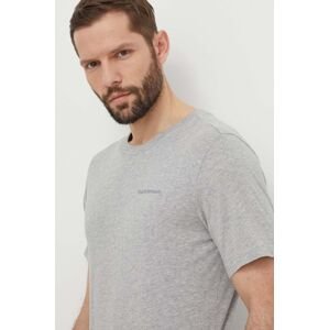Bavlnené tričko Peak Performance pánsky, šedá farba, jednofarebný