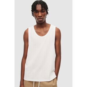 Top AllSaints MADISON VEST pánsky, biela farba, MD140Y