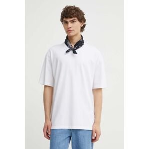Bavlnené tričko AllSaints MONTANA SS CREW pánske, biela farba, jednofarebné, MD510Z