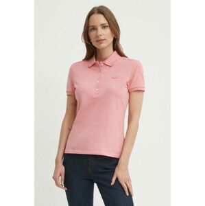 Polo tričko Lacoste dámsky, ružová farba