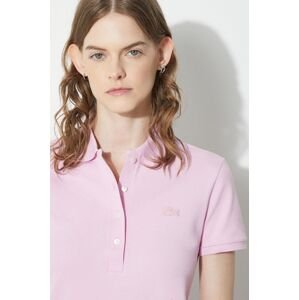 Polo tričko Lacoste dámsky, ružová farba