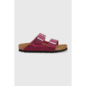 Kožené šľapky Birkenstock Arizona dámske, ružová farba