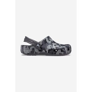 Detské šľapky Crocs Como Kids Clog 207594.BLACK-black, dámske, šedá farba