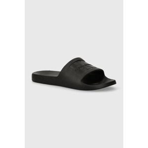 Šľapky Calvin Klein Jeans SLIDE MONOGRAM DEBOSSED EVA dámske, čierna farba, YW0YW00102