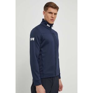 Športová mikina Helly Hansen Crew Fleece tmavomodrá farba, jednofarebná