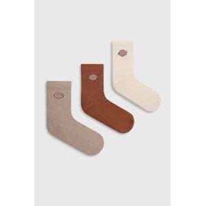 Ponožky Dickies 3-pak pánske, béžová farba