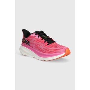 Bežecké topánky Hoka One One Clifton 9 ružová farba, 1127896