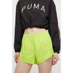 Bežecké šortky Puma Favourite Velocity zelená farba, jednofarebné, stredne vysoký pás