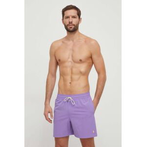 Plavkové šortky Polo Ralph Lauren fialová farba,710829851