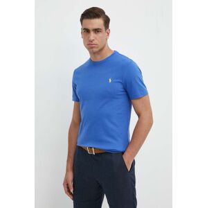 Bavlnené tričko Polo Ralph Lauren pánsky,tyrkysová farba,jednofarebný,710671438