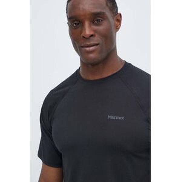 Športové tričko Marmot Windridge čierna farba, jednofarebný