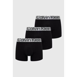 Boxerky Calvin Klein Underwear (3-pak) pánske, čierna farba
