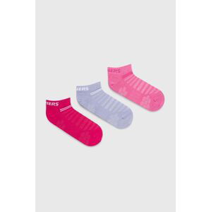 Ponožky Skechers 3-pak ružová farba