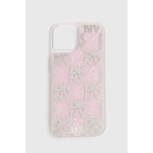 Puzdro na mobil Dkny iPhone 15 / 14 / 13 6.1" ružová farba, DKHCP15SLCPEPP,