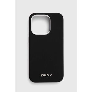 Puzdro na mobil Dkny iPhone 15 Pro 6.1" čierna farba, DKHMP15LSMCHLK,