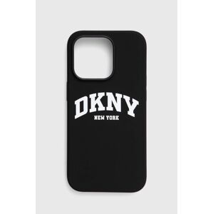 Puzdro na mobil Dkny iPhone 14 Pro 6.1" čierna farba, DKHMP14LSNYACH,